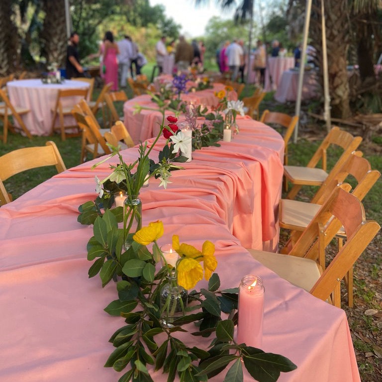 Tablescape at Grow Dat wedding