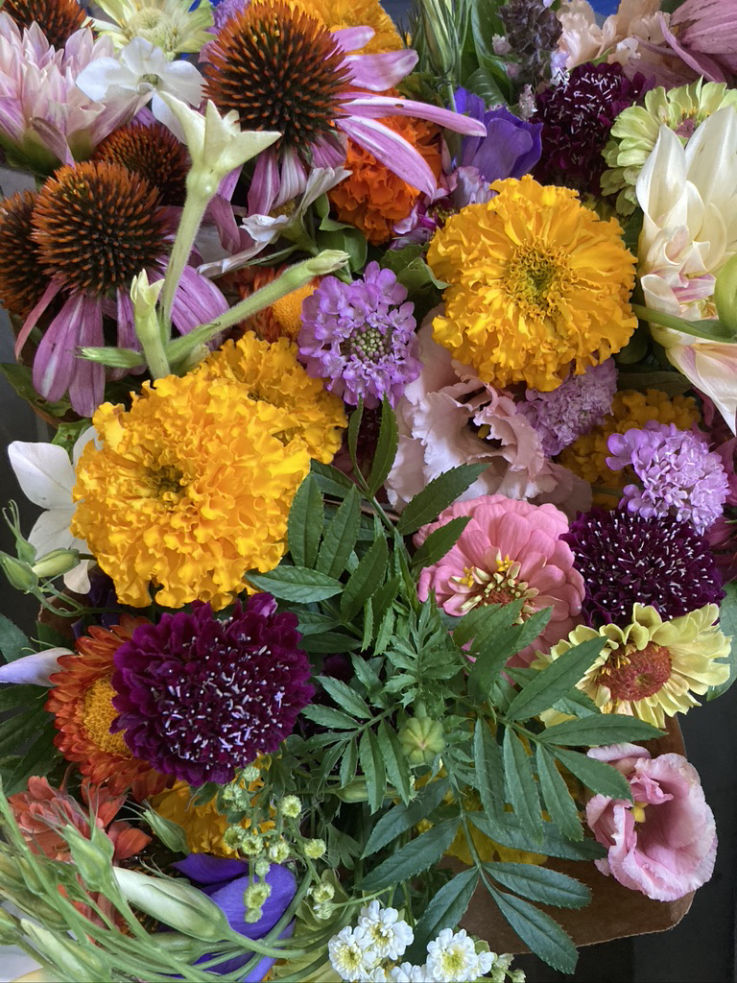 Poppy and lily bouquet